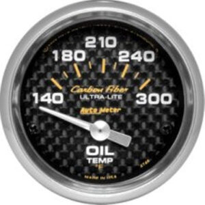 Autometer Mechanical Oil Temperature Gauge Carbon Fiber Marine